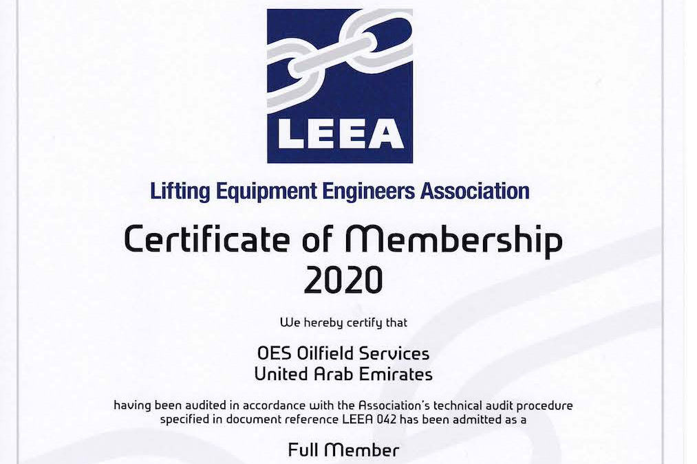 OES attains LEEA Full Membership